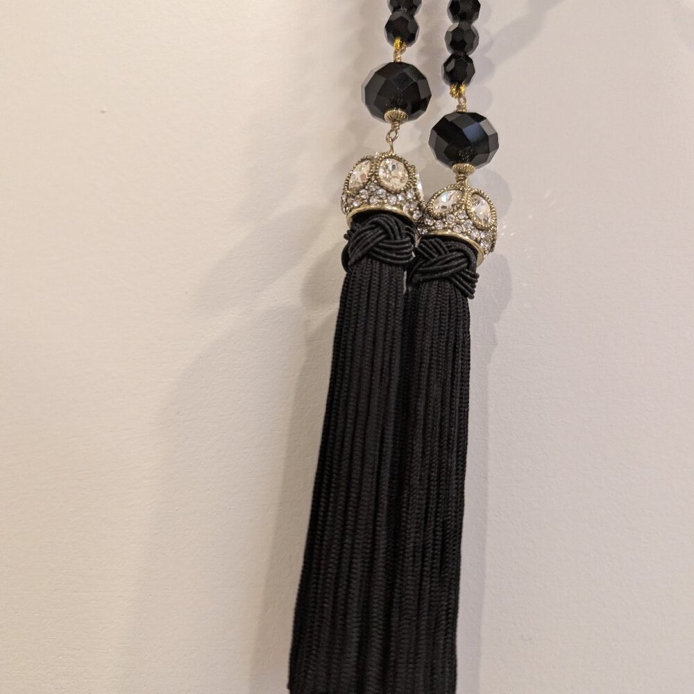 HEIDI DAUS "HOW SUITE IT IS" 1-PIECE Lariat-Style Tassel NECKLACE ~ 57-1/2" - Picture 4 of 8